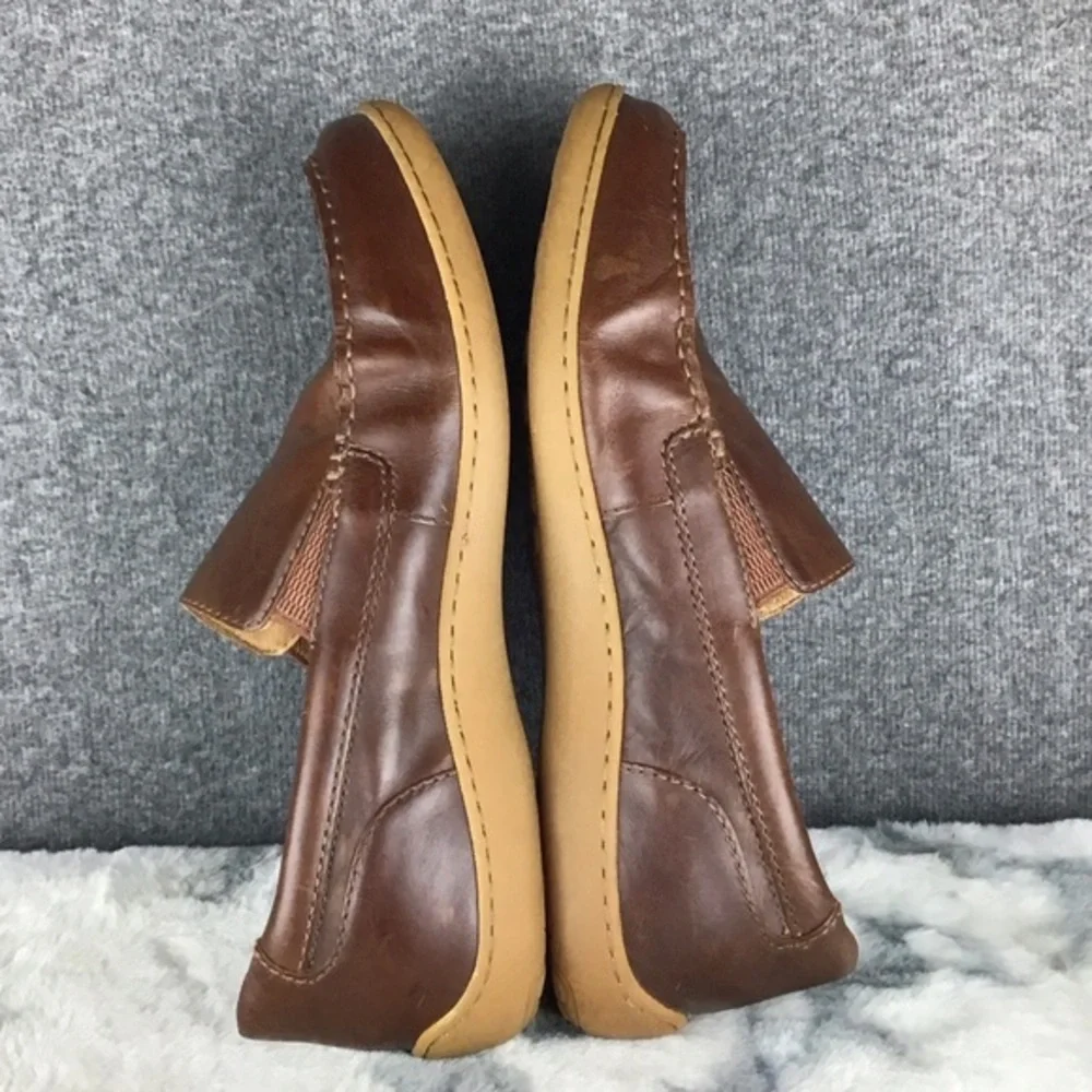 Born Men's Brown Leather Brompton II Loafers‎ Slip Ons Size 13M